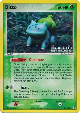 Ditto (36/113) (Stamped) [EX: Delta Species] | Exor Games Bridgewater