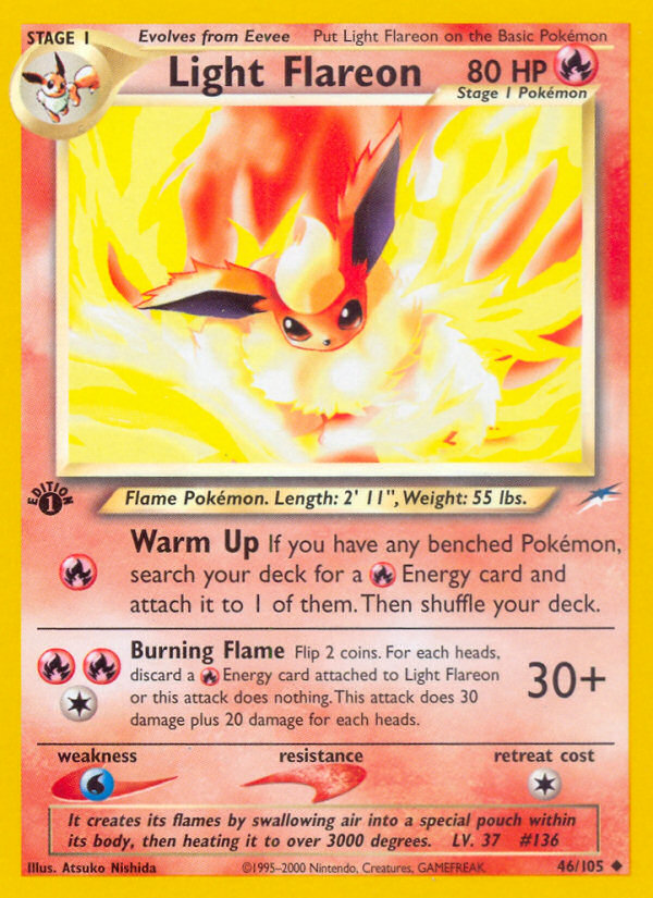 Light Flareon (46/105) [Neo Destiny 1st Edition] | Exor Games Bridgewater