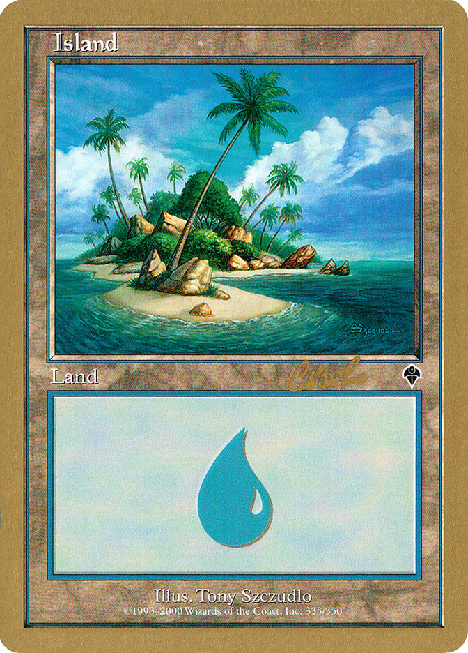 Island (cr335a) (Carlos Romao) [World Championship Decks 2002] | Exor Games Bridgewater