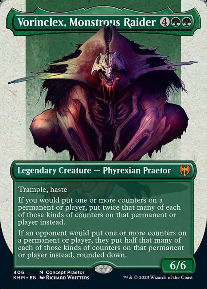 Vorinclex, Monstrous Raider (Borderless Concept Praetors) [Phyrexia: All Will Be One] | Exor Games Bridgewater