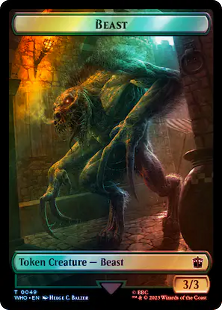 Copy // Beast Double-Sided Token (Surge Foil) [Doctor Who Tokens] | Exor Games Bridgewater