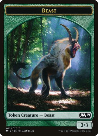 Beast Token [Core Set 2019 Tokens] | Exor Games Bridgewater