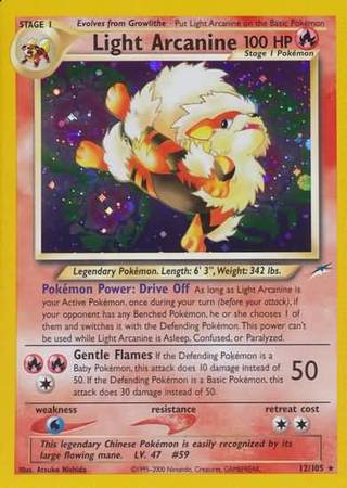 Light Arcanine (12/105) [Neo Destiny Unlimited] | Exor Games Bridgewater