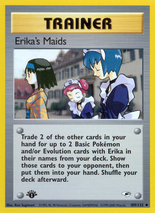 Erika's Maids (109/132) [Gym Heroes 1st Edition] | Exor Games Bridgewater