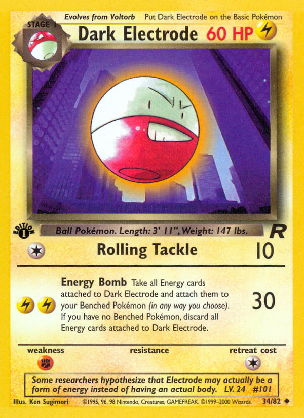 Dark Electrode (34/82) [Team Rocket 1st Edition] | Exor Games Bridgewater