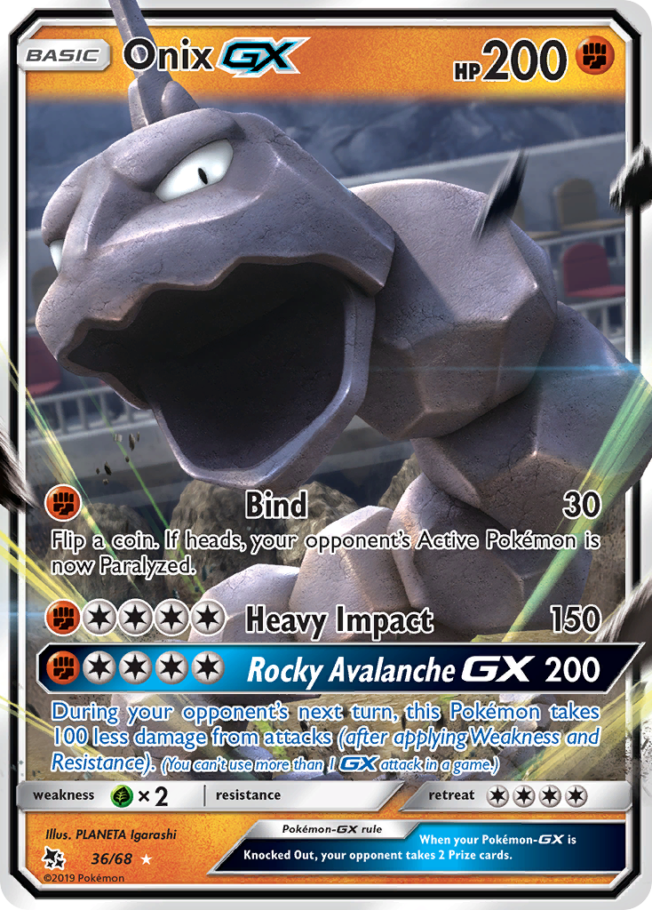 Onix GX (36/68) [Sun & Moon: Hidden Fates] | Exor Games Bridgewater