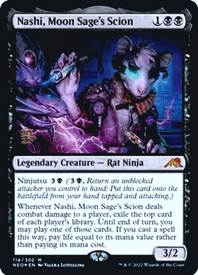 Nashi, Moon Sage's Scion [Kamigawa: Neon Dynasty Prerelease Promos] | Exor Games Bridgewater