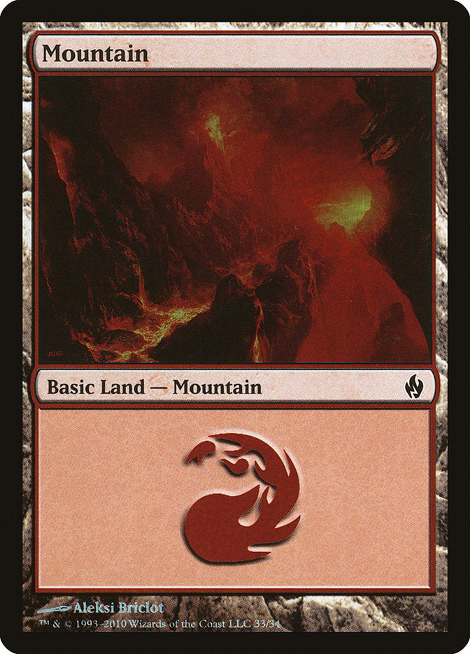 Mountain (33) [Premium Deck Series: Fire and Lightning] | Exor Games Bridgewater