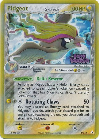 Pidgeot (14/110) (Delta Species) (Stamped) [EX: Holon Phantoms] | Exor Games Bridgewater