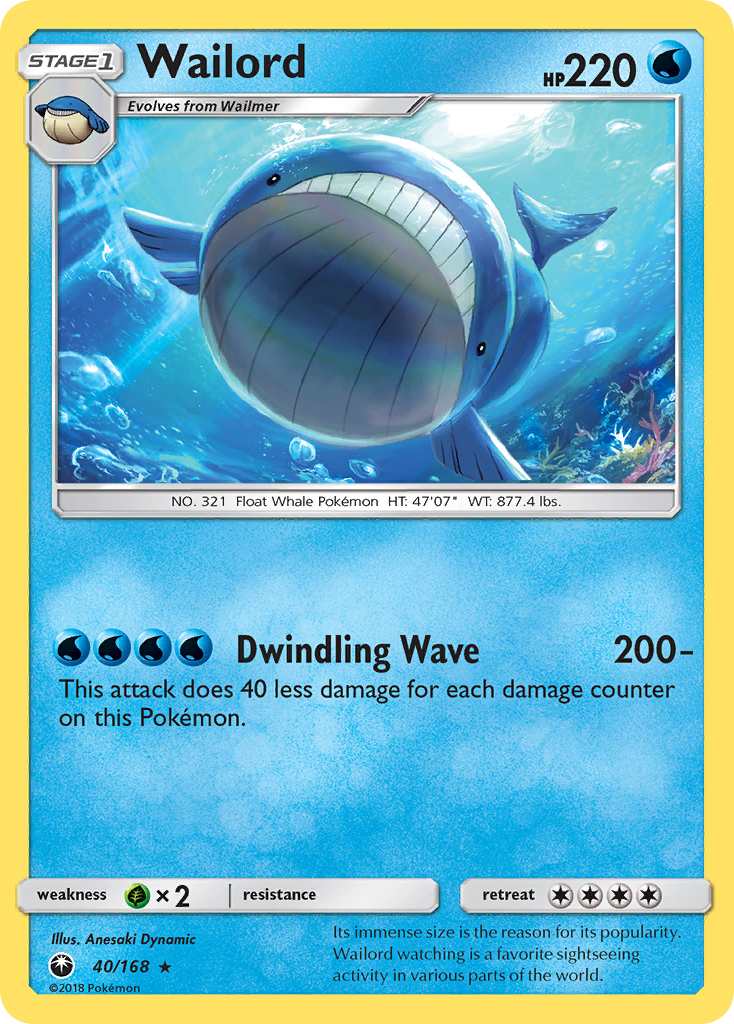 Wailord (40/168) [Sun & Moon: Celestial Storm] | Exor Games Bridgewater