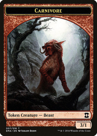 Carnivore Token [Eternal Masters Tokens] | Exor Games Bridgewater