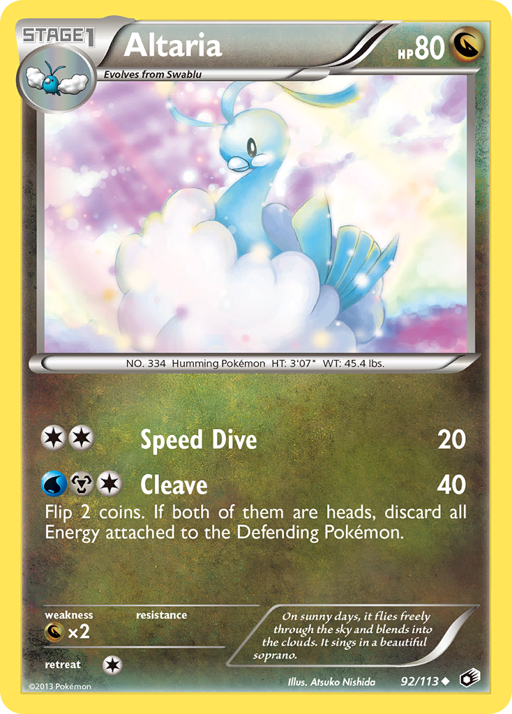 Altaria (92/113) [Black & White: Legendary Treasures] | Exor Games Bridgewater