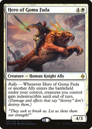 Hero of Goma Fada [Battle for Zendikar Promos] | Exor Games Bridgewater