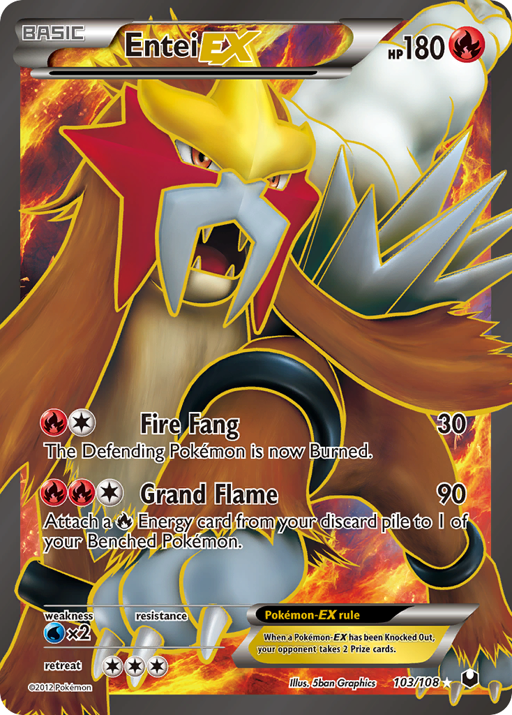 Entei EX (103/108) [Black & White: Dark Explorers] | Exor Games Bridgewater