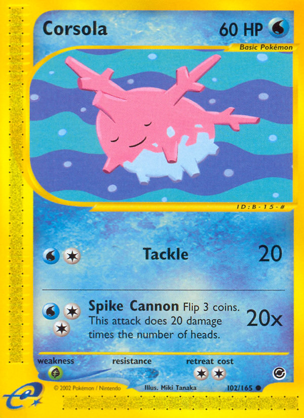 Corsola (102/165) [Expedition: Base Set] | Exor Games Bridgewater