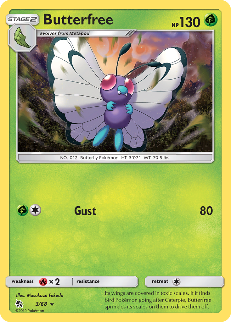 Butterfree (3/68) [Sun & Moon: Hidden Fates] | Exor Games Bridgewater