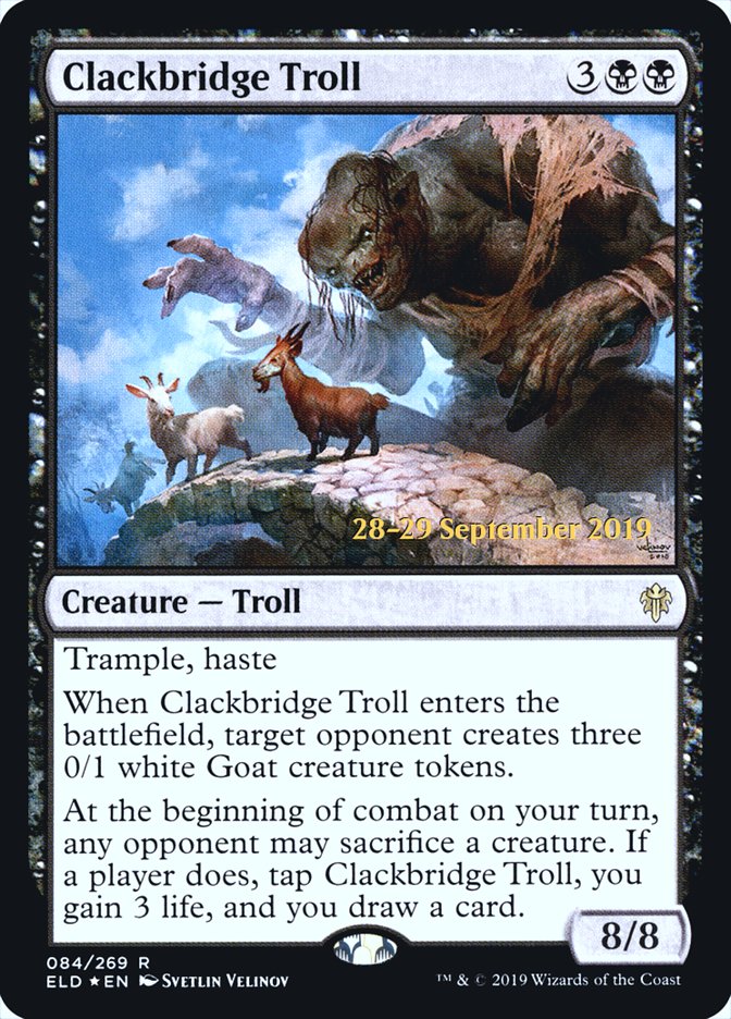 Clackbridge Troll  [Throne of Eldraine Prerelease Promos] | Exor Games Bridgewater