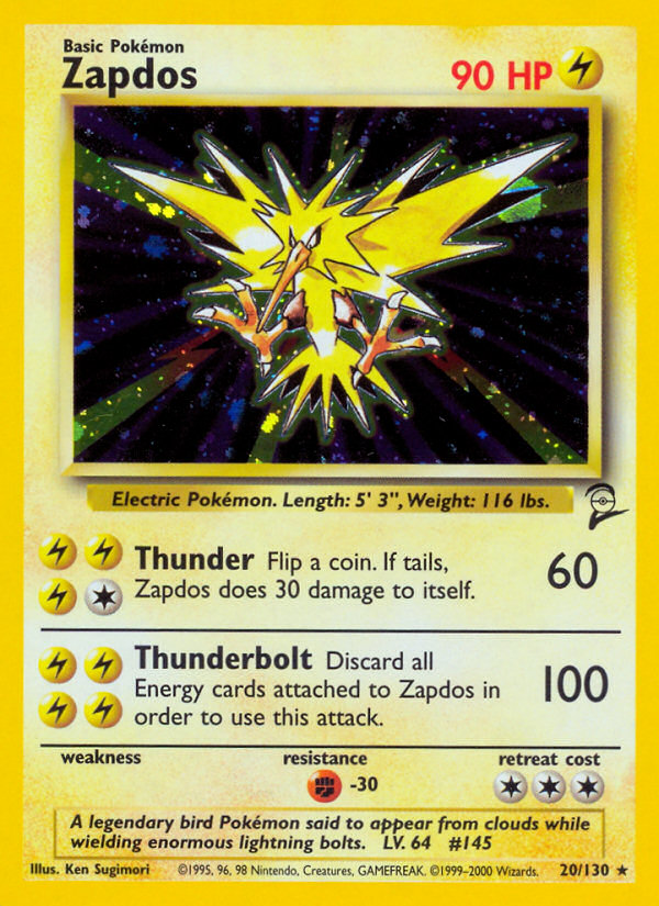 Zapdos (20/130) [Base Set 2] | Exor Games Bridgewater