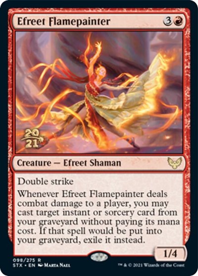 Efreet Flamepainter [Strixhaven: School of Mages Prerelease Promos] | Exor Games Bridgewater