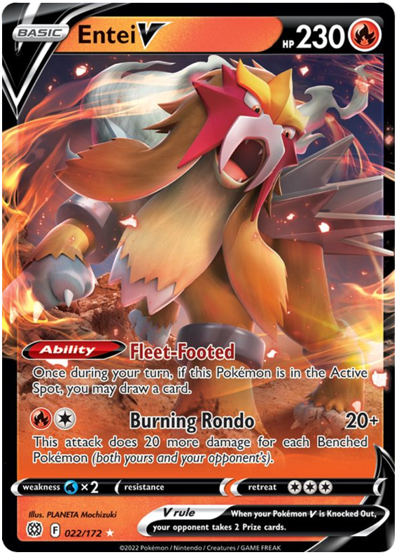 Entei V (022/172) [Sword & Shield: Brilliant Stars] | Exor Games Bridgewater