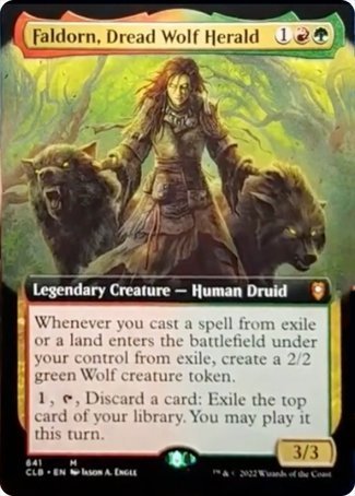 Faldorn, Dread Wolf Herald (Extended Art) [Commander Legends: Battle for Baldur's Gate] | Exor Games Bridgewater