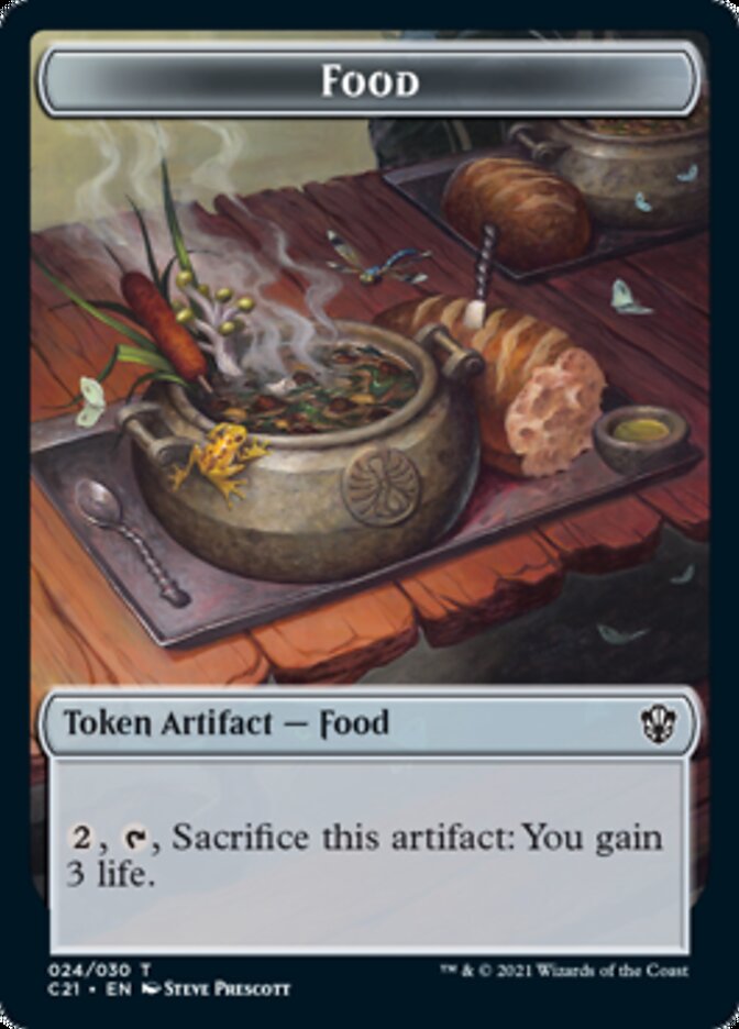 Food // Saproling Token [Commander 2021 Tokens] | Exor Games Bridgewater