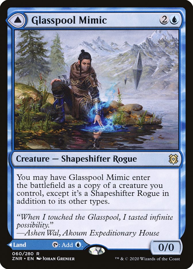 Glasspool Mimic // Glasspool Shore [Zendikar Rising] | Exor Games Bridgewater