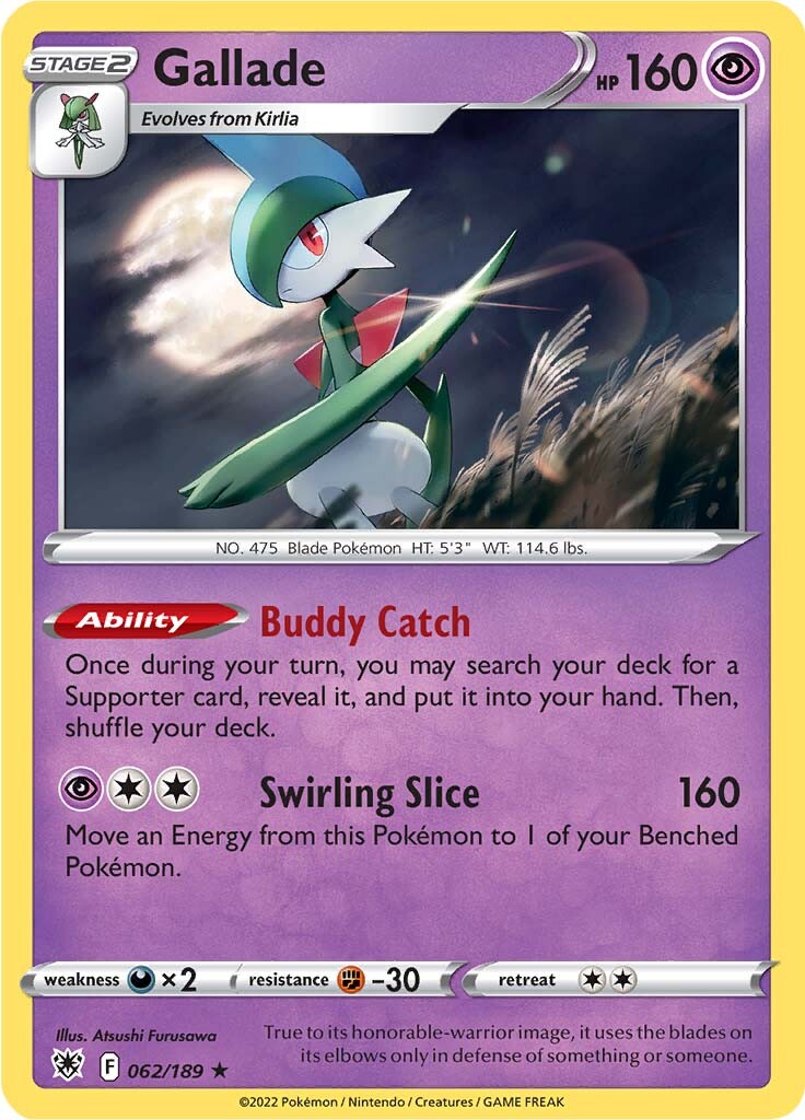 Gallade (062/189) [Sword & Shield: Astral Radiance] | Exor Games Bridgewater