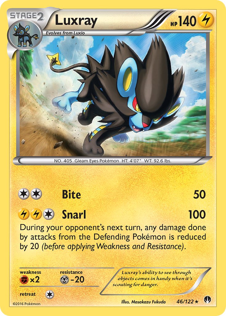 Luxray (46/122) (Cracked Ice Holo) [XY: BREAKpoint] | Exor Games Bridgewater