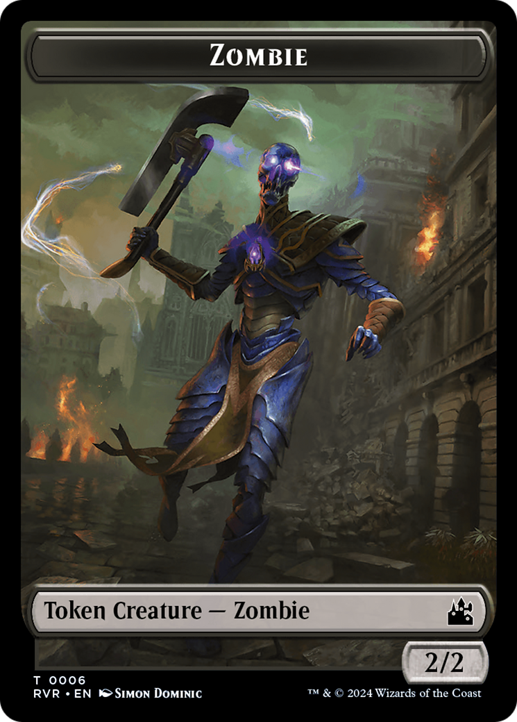 Zombie Token [Ravnica Remastered Tokens] | Exor Games Bridgewater