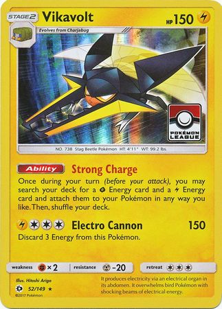 Vikavolt (52/149) (League Promo) [Sun & Moon: Base Set] | Exor Games Bridgewater