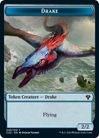 Drake // Insect (018) Double-sided Token [Commander 2020 Tokens] | Exor Games Bridgewater
