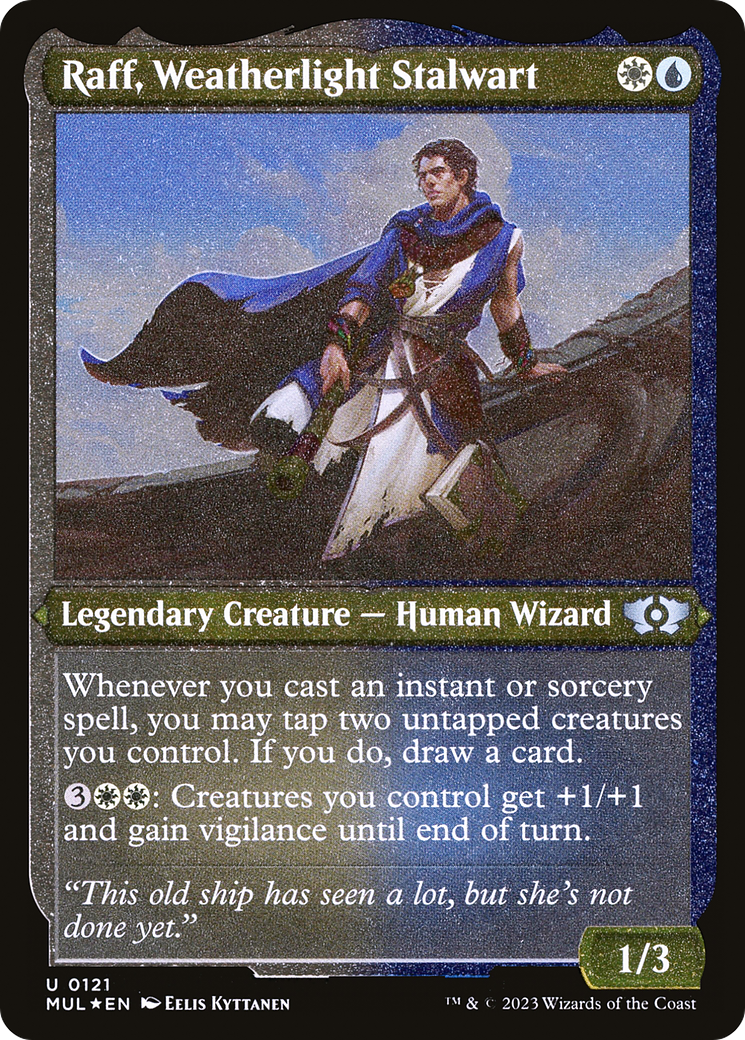 Raff, Weatherlight Stalwart (Foil Etched) [Multiverse Legends] | Exor Games Bridgewater