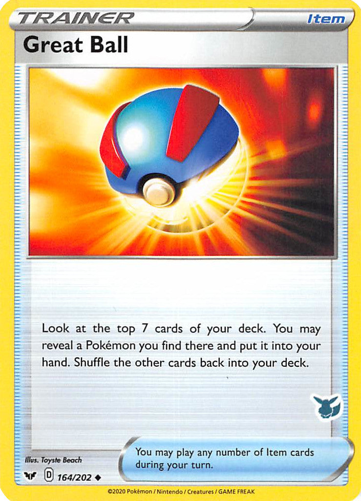 Great Ball (164/202) (Eevee Deck) [Battle Academy 2022] | Exor Games Bridgewater