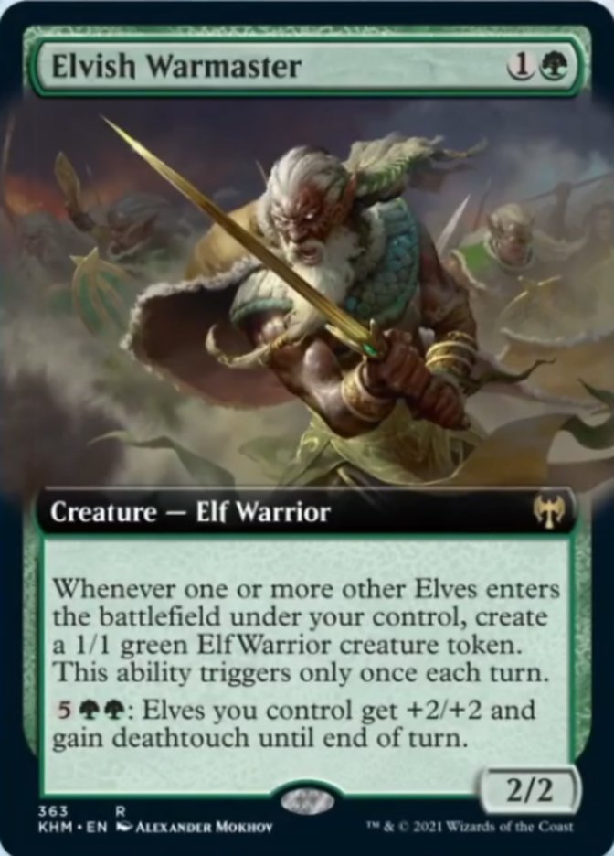 Elvish Warmaster (Extended Art) [Kaldheim] | Exor Games Bridgewater