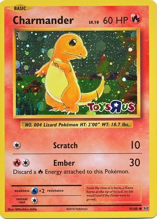 Charmander (9/108) (Toys R Us Promo) [XY: Evolutions] | Exor Games Bridgewater