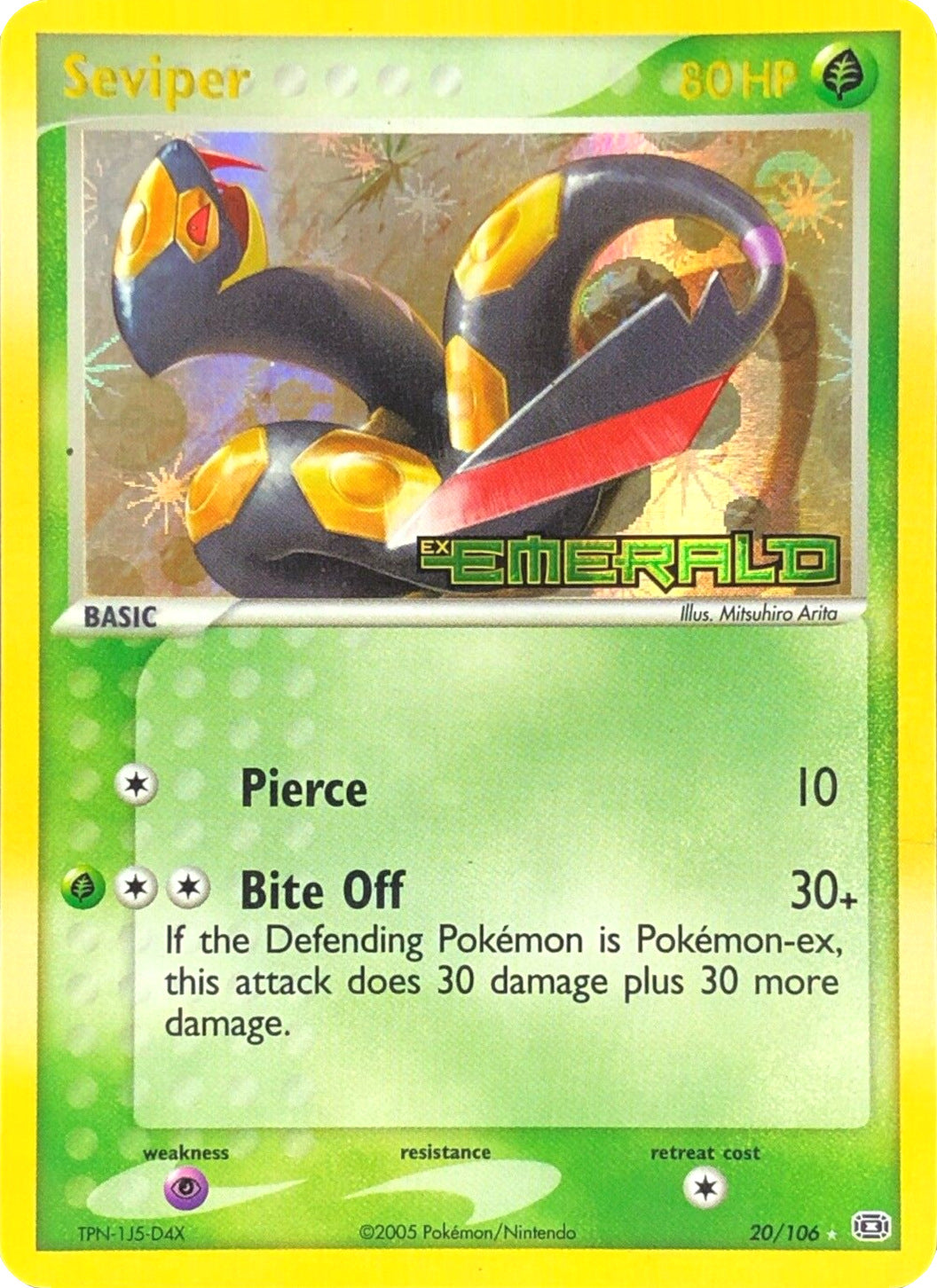 Seviper (20/106) (Stamped) [EX: Emerald] | Exor Games Bridgewater