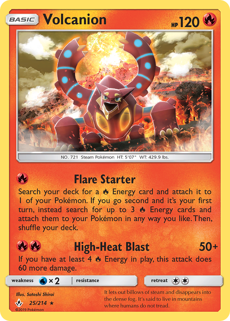 Volcanion (25/214) [Sun & Moon: Unbroken Bonds] | Exor Games Bridgewater