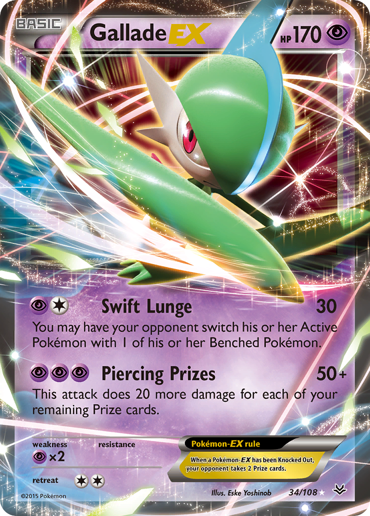 Gallade EX (34/108) [XY: Roaring Skies] | Exor Games Bridgewater