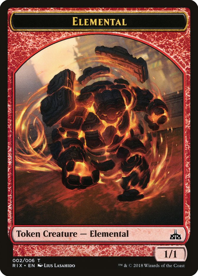 Elemental (002/006) [Rivals of Ixalan Tokens] | Exor Games Bridgewater