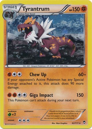 Tyrantrum (62/111) (Cosmos Holo) [XY: Furious Fists] | Exor Games Bridgewater