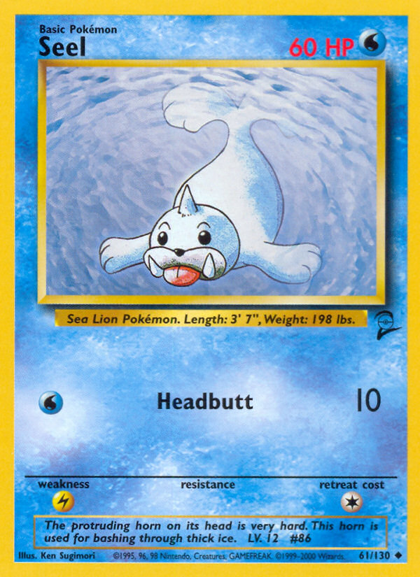 Seel (61/130) [Base Set 2] | Exor Games Bridgewater