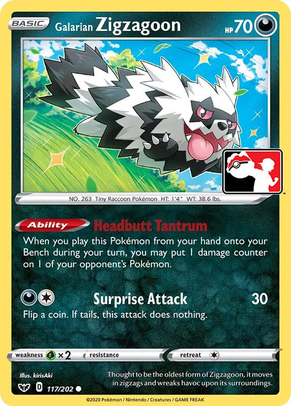 Galarian Zigzagoon (117/202) [Prize Pack Series One] | Exor Games Bridgewater