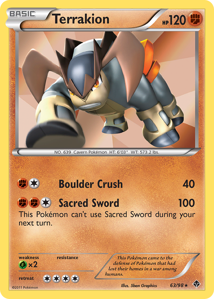 Terrakion (63/98) [Black & White: Emerging Powers] | Exor Games Bridgewater