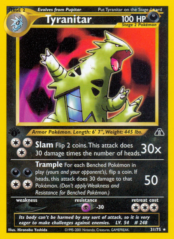 Tyranitar (31/75) [Neo Discovery 1st Edition] | Exor Games Bridgewater