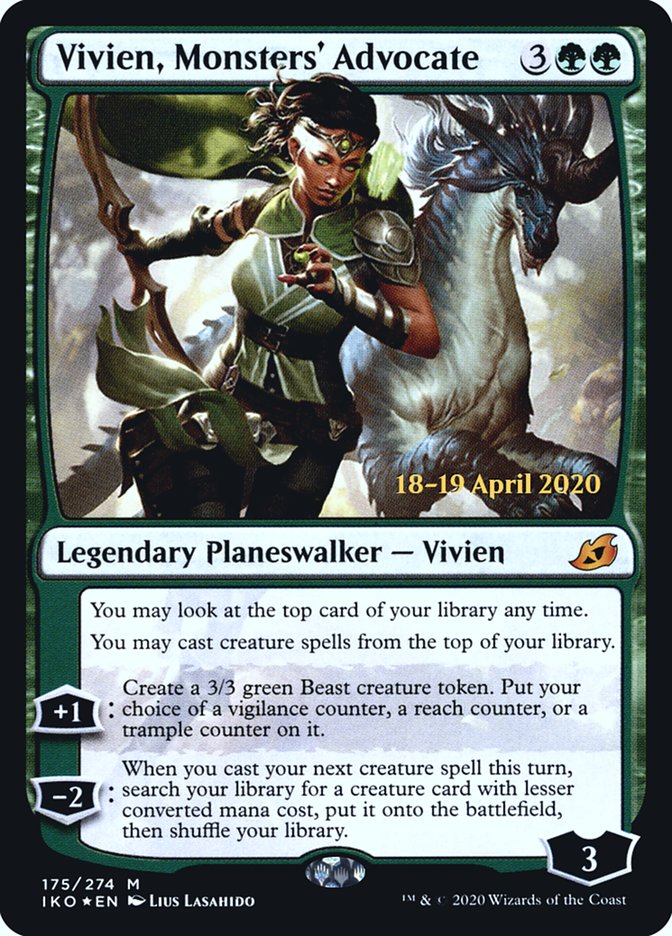 Vivien, Monsters' Advocate  [Ikoria: Lair of Behemoths Prerelease Promos] | Exor Games Bridgewater