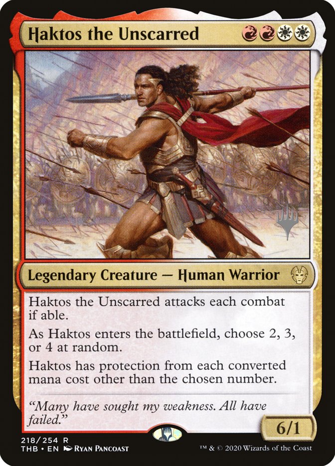 Haktos the Unscarred (Promo Pack) [Theros Beyond Death Promos] | Exor Games Bridgewater