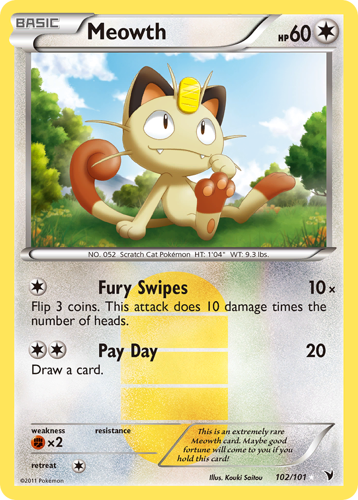 Meowth (102/101) [Black & White: Noble Victories] | Exor Games Bridgewater