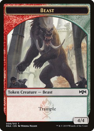 Beast Token [Ravnica Allegiance Tokens] | Exor Games Bridgewater