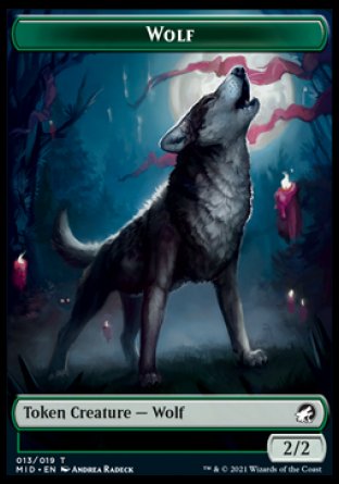 Wolf // Bird Double-sided Token [Innistrad: Midnight Hunt Tokens] | Exor Games Bridgewater